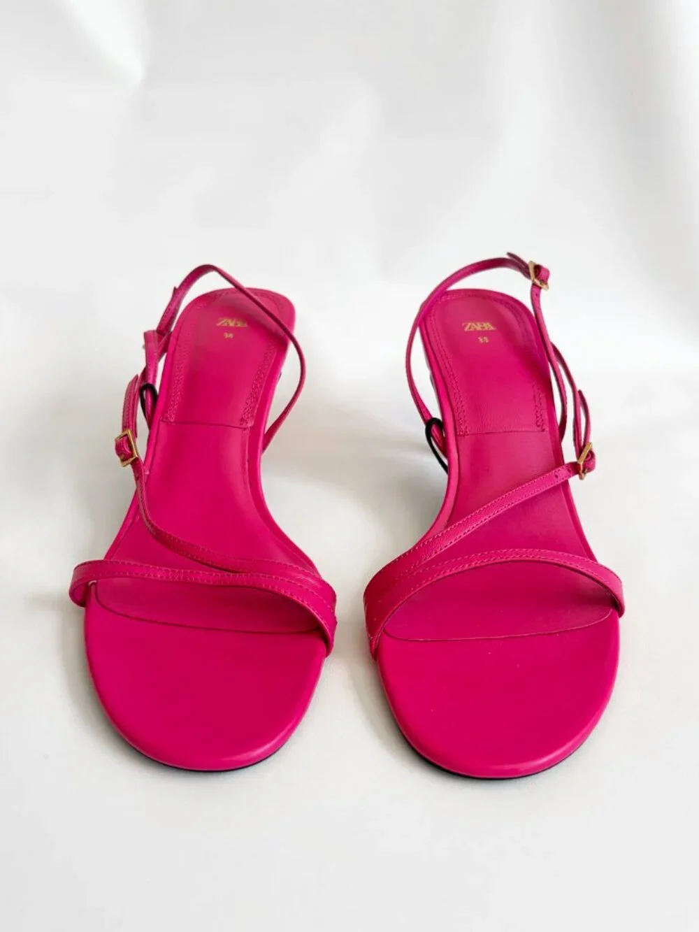 ZARA Leather High Heel Sandals 1316/910/060 EU 38/ US 7.5 - Picture 9 of 11